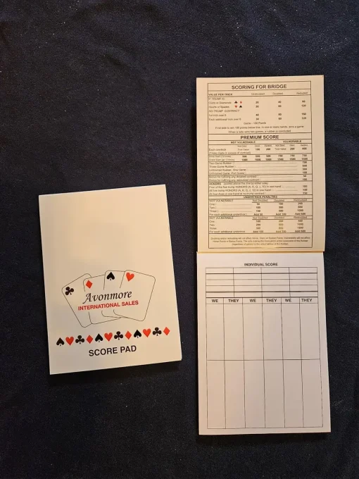 Bridge Score Pad Refill 3.5 × 5.5 (50 Sheets)