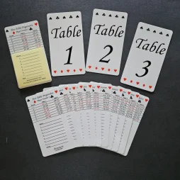 Reusable Bridge Tallies Set for 2–3 Tables
