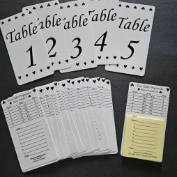 Reusable Bridge Tallies Set for 4–5 Tables